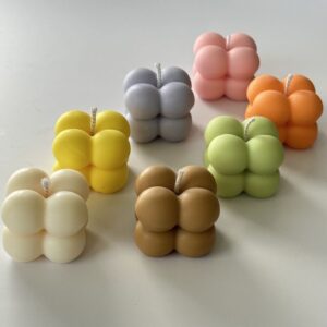 Handmade 2D Bubble Candle crafted from eco-friendly soy wax — ideal for minimal home décor, modern spaces, and gifting.