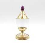 Brass Glass Lantern Diya Holder