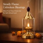 Brass Glass Lantern Diya Holder - Image 3