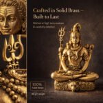 Brass Lord Shiva Meditation Idol - Image 5
