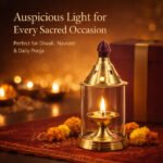 Brass Glass Lantern Diya Holder - Image 6