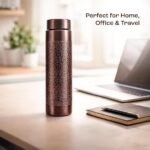 Pure Copper Water Bottle 950ml Hydration Vessel for Home Office Travel Elegant Design Ayurvedic Wellness Benefits - Image 4