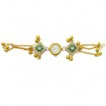 Viral Kashmiri Ghungroo Bracelet Watch for Women & Girls | Traditional Gold Plated Ethnic Jewelry Watch | Bridal Multi Chain Fancy Watch - Image 4