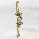 Viral Kashmiri Ghungroo Bracelet Watch for Women & Girls | Traditional Gold Plated Ethnic Jewelry Watch | Bridal Multi Chain Fancy Watch - Image 4