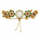 Viral Kashmiri Ghungroo Bracelet Watch for Women & Girls | Traditional Gold Plated Ethnic Jewelry Watch | Bridal Multi Chain Fancy Watch - Image 3
