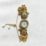 Viral Kashmiri Ghungroo Bracelet Watch for Women & Girls | Traditional Gold Plated Ethnic Jewelry Watch | Bridal Multi Chain Fancy Watch - Image 5