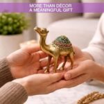 Brass Camel Figurine Handcrafted Showpiece 15cm Decorative Home Office Accent - Image 3